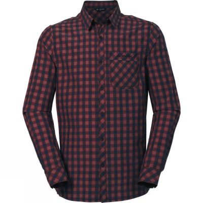 Camisa Vaude Heimer Manga Larga II Hombre - Rojas / Negras - Chile BHI658214